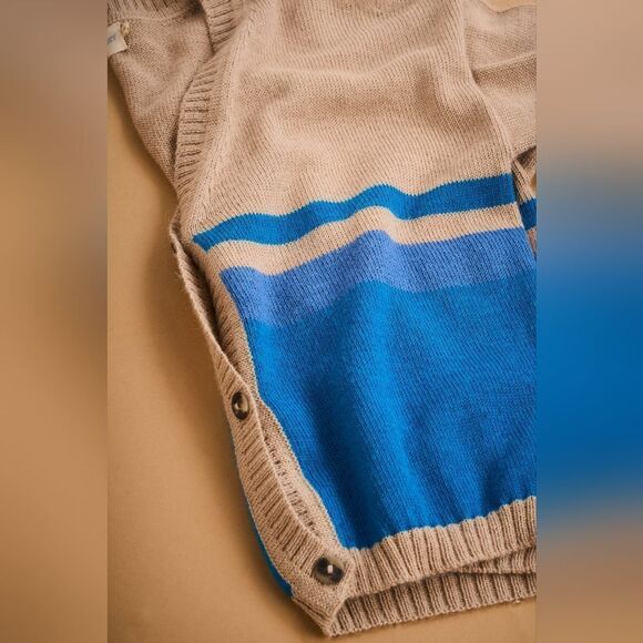 The Endery Cabin Cardigan | Crystal Lake Size XL/XXL in Tan and Blue NWT - Picture 8 of 16